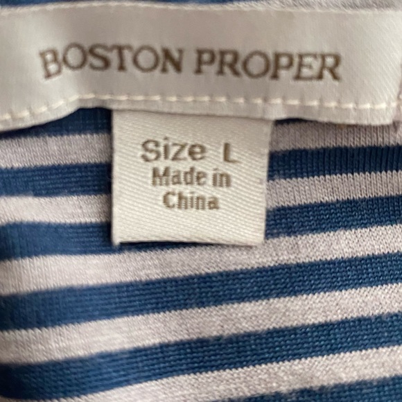 Boston Proper Beaded Cold Shoulder Top Sz L - Picture 2 of 8